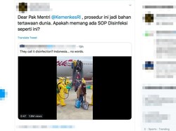 Viral WNI Disemprot Disinfektan, Kemenkes Tegaskan Sesuai Protokol WHO