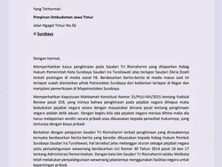 Beredar Surat untuk Ombudsman soal Kasus Zikria Hina Risma yang Cacat Hukum