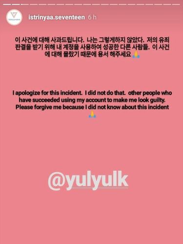 Klarifikasi akun yang dikira retas Instagram milik Yuri SNSD
