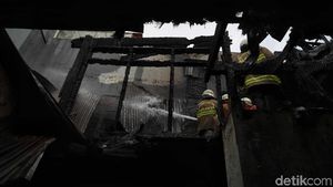 Aksi Pemadam Kebakaran Jinakkan Api di Gunung Sahari