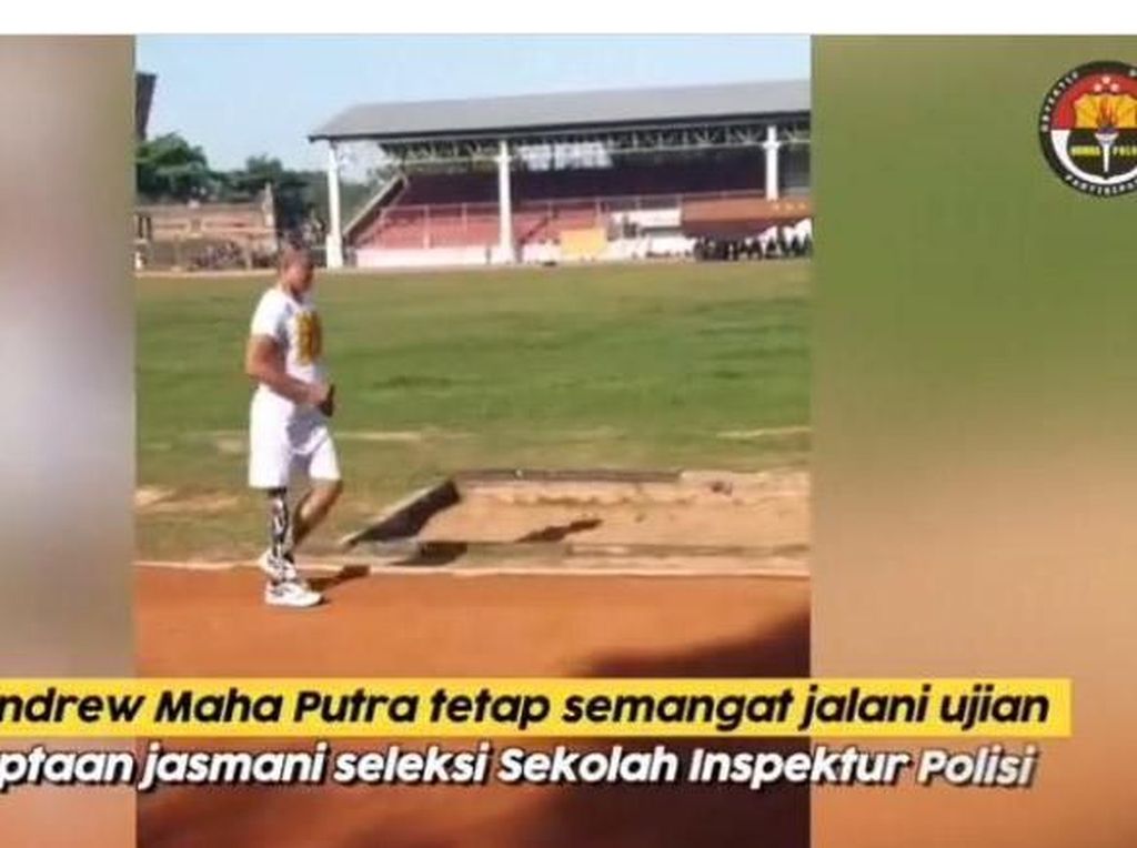 Semangat Aipda Andrew Berkaki Palsu Korban Teroris Poso Ikut Uji Samapta Semangat Aipda Andrew Berkaki Palsu Korban Teroris Poso Ikut Uji Samapta