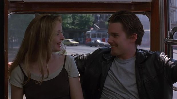 Adegan dalam film Before Sunrise Adegan dalam film Before Sunrise.