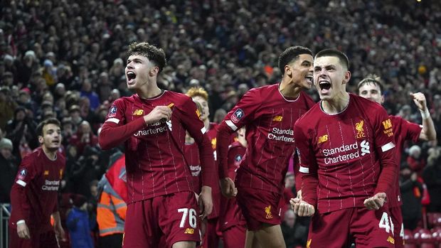 Baby Liverpool lolos ke babak 16 besar Piala FA.