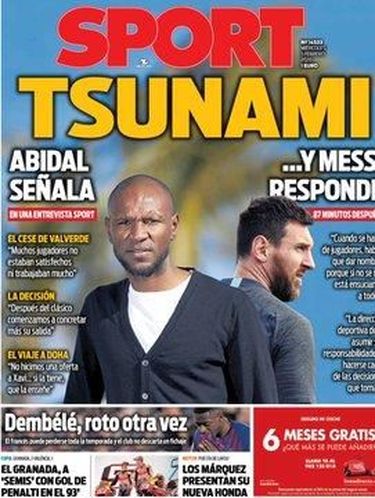 Headline surat kabar SPORT