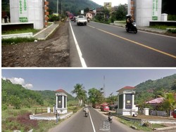 Before-After Gapura Selamat Datang di Sumedang yang Dikritik Netizen