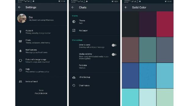 Cara aktifkan whatsapp dark mode android