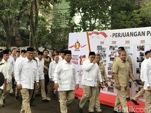 Didampingi Anies-Sandi, Prabowo Hadiri HUT Ke-12 Partai Gerindra