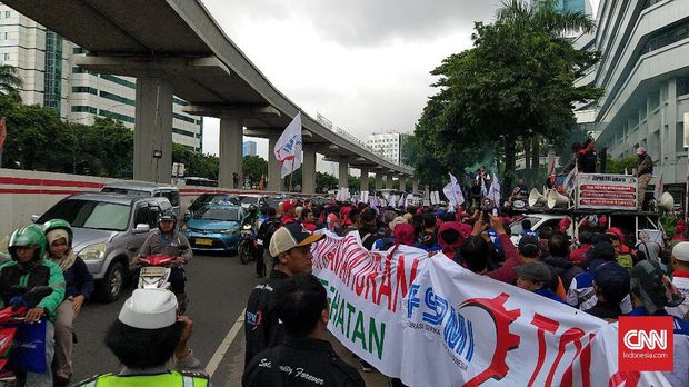 Aliansi Buruh Gelar Demo Tolak Kenaikan Iuran BPJS Kesehatan