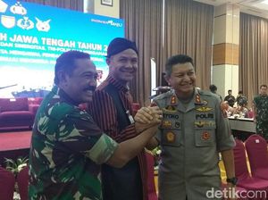 Sambut Pilkada Serentak, Gubernur Ganjar Rapat Bareng TNI-Polda Jateng