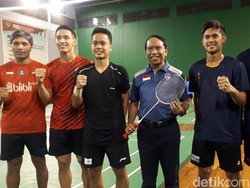 Menpora Tinjau Latihan Anthony Ginting Cs