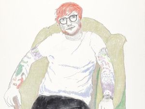 Ed Sheeran Duduk Santai di Lukisan Karya David Hockney