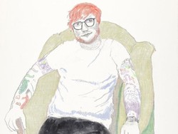 Ed Sheeran Duduk Santai di Lukisan Karya David Hockney