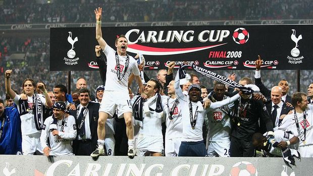 Gelar terakhir yang diraih Tottenham, Piala Liga Inggris 2008.