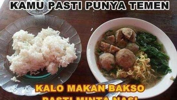 Doyan Makan Bakso? Hati-hati Keselek Lihat Meme Ini