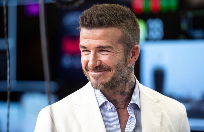 BAHRAIN, BAHRAIN - MARCH 31: David Beckham looks on from the Red Bull Racing garage before the F1 Grand Prix of Bahrain at Bahrain International Circuit on March 31, 2019 in Bahrain, Bahrain. (Photo by Lars Baron/Getty Images)