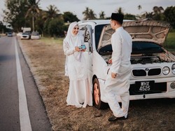 Viral Foto Pernikahan Dianggap Aneh, Kisah Cinta Pasangan Ini Mirip FTV