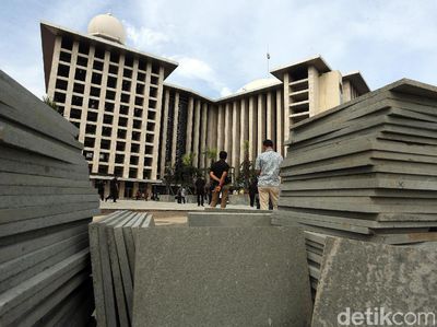 Penampakan Terkini Progres Renovasi Masjid Istiqlal