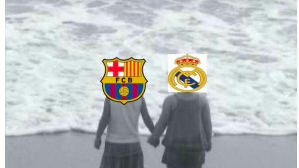 Meme Kocak Barcelona dan Real Madrid Kandas Berbarengan