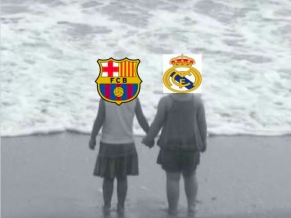 Meme Kocak Barcelona dan Real Madrid Kandas Berbarengan