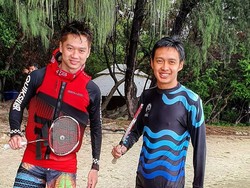 Kevin Sanjaya Liburan ke Pulau Seribu, Mainnya pun Bulutangkis Air
