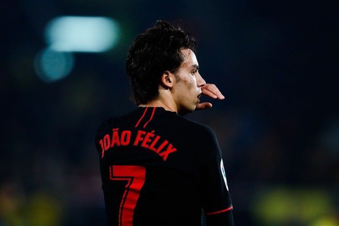 VILLAREAL, SPAIN - DECEMBER 06: Joao Felix of Atletico de Madrid follows the action during the Liga match between Villarreal CF and Club Atletico de Madrid at Estadio de la Ceramica on December 06, 2019 in Villareal, Spain. (Photo by Eric Alonso/Getty Images)