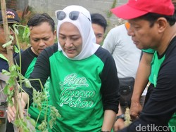 Bupati Anna Galakkan Tanam Pohon di Bojonegoro