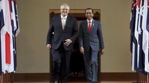 Semringahnya Jokowi di Canberra