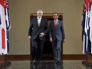 Semringahnya Jokowi di Canberra