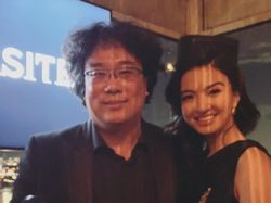Eksis! Raline Shah Pesta Bareng Sutradara dan Pemain Parasite