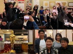 Momen Manis Pemain dan Kru Parasite Rayakan Kemenangan di Resto Korea