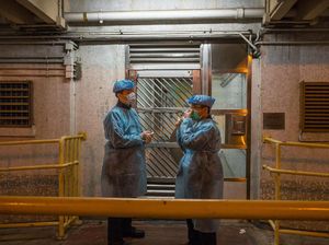 Haru, Suami Tetap Jaga Istri Meski Virus Corona Telah Memisahkan Mereka