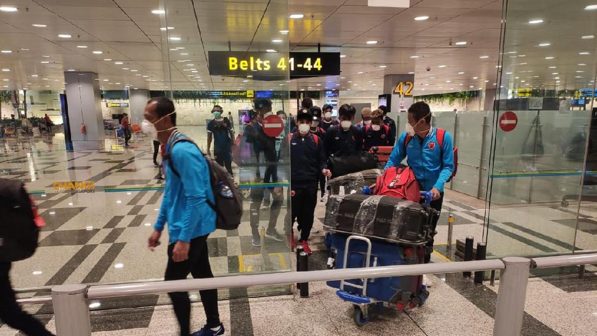 PSM Makassar saat tiba di Singapura. (Foto: dok.PSM Makassar)