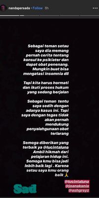 Instastory Nanda Persada