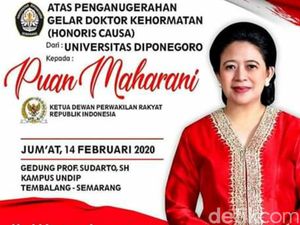 Besok Puan Bergelar DR (HC) dari Undip, Dianggap Mumpuni di Bidang Ini