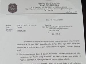 Pelajar di Blitar Dilarang Ikut Rayakan Valentine Pelajar di Blitar Dilarang Ikut Rayakan Valentine