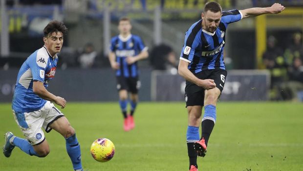 Inter Milan kalah 0-1 dari Napoli. (