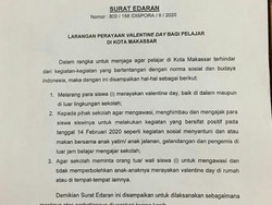 Pemkot Makassar Keluarkan Surat Edaran Larang Siswa Rayakan Valentine