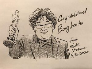 Persembahan Komikus Jepang pada Kemenangan Sutradara Film Parasite Persembahan Komikus Jepang pada Kemenangan Sutradara Film Parasite