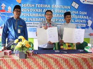 Dukung Generasi Berakhlak Mulia, Pertamina Renovasi SD Inabatul Quran