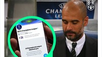 Duh, Manajer City Pep Guardiola kena blok. (Foto: internet/Twitter)