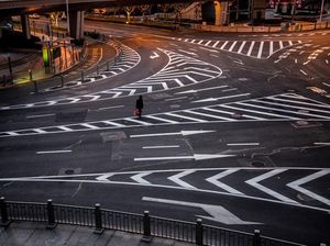 Potret Shanghai Bak Kota Hantu Imbas Corona