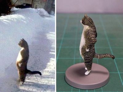 Kocak! Ketika Tingkah Hewan yang Viral Dijadikan Patung 3D