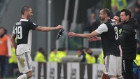 Giorgio Chiellini dan Leonardo Bonucci, keduanya adalah tembok kukuh Timnas Italia dan Juventus (Getty Images)