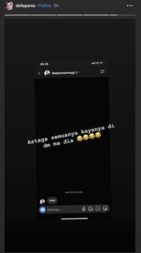 Isi pesan Dedy Susanto ke Della Perez