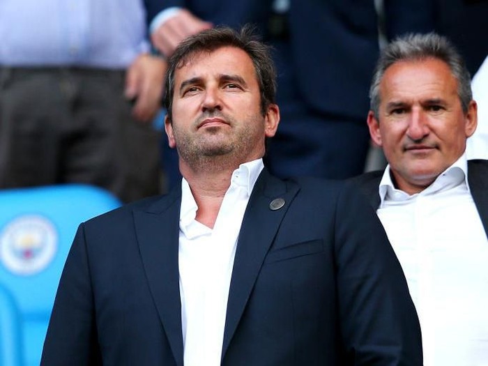 MANCHESTER, ENGLAND - SEPTEMBER 01: Ferran Soriano is seen in the stands prior to the Premier League match between Manchester City and Newcastle United at Etihad Stadium on September 1, 2018 in Manchester, United Kingdom.  (Photo by Alex Livesey/Getty Images)