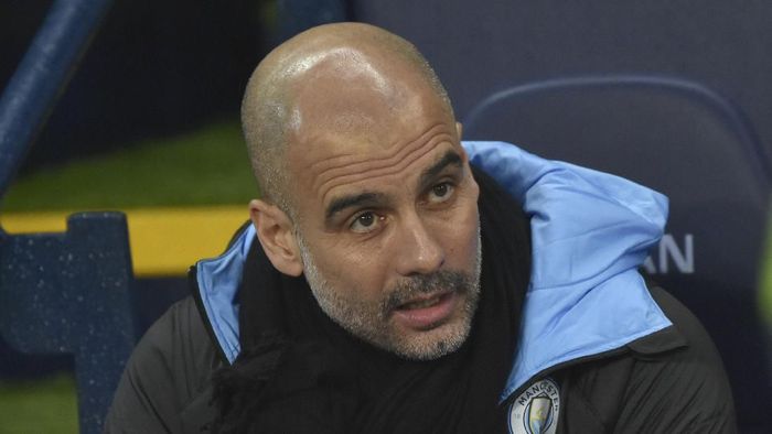 Guardiola Manchester Citys head coach Pep Guardiola ahead of the English Premier League soccer match between Manchester City and West Ham at Etihad stadium in Manchester, England, Wednesday, Feb. 19, 2020. (AP Photo/Rui Vieira)
