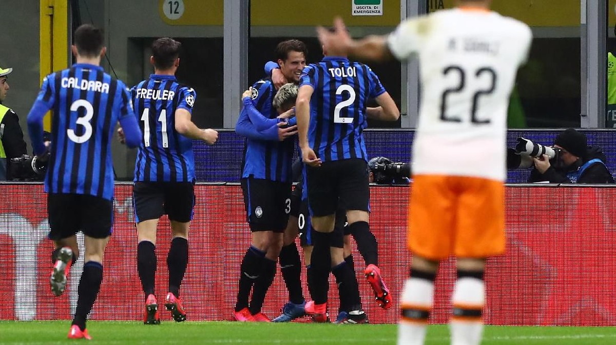 Atalanta unggul 2-0 atas Valencia di babak pertama leg pertama babak 16 besar Liga Champions, Kamis (20/2/2020). (Foto: Marco Luzzani/Getty Images)