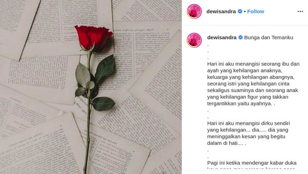 Tulisan Haru 5 Seleb tentang Keluarga Setelah Kepergian Ashraf Sinclair