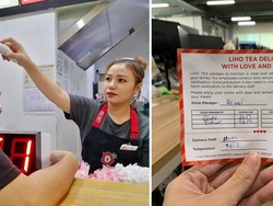 Cegah Virus Corona, Karyawan Gerai Bubble Tea Ini Rutin Cek Suhu Tubuh