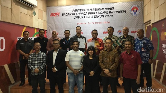 BOPI menyerahkan surat rekomendasi Liga 1 2020 ke PT LIB.